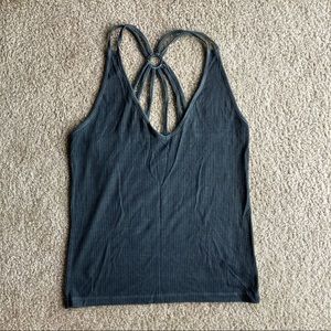 American Eagle dark grey strappy tank top